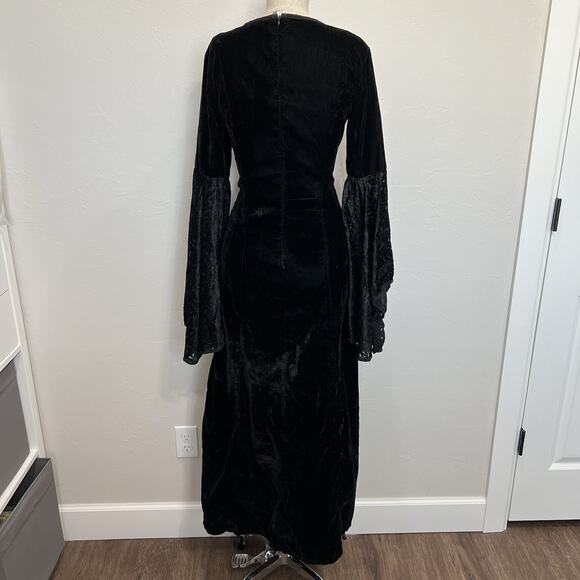 Vtg Lip Service Sz M Gothic Renaissance Velvet Dress Whimsigoth Vampire Rare - Picture 7 of 16